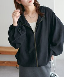 【WEB限定】シアークレープフード付ブルゾン