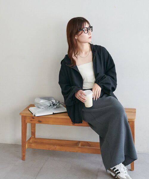 セール】【WEB限定】シアークレープフード付ブルゾン（シャツ/ブラウス