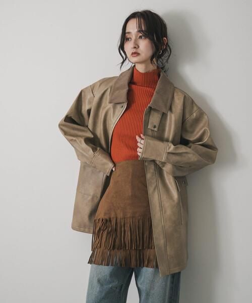 SENSE OF PLACE by URBAN RESEARCH（センスオブプレイスバイアーバンリサーチ）の「FLハンティングジャケット（その他アウター・レディース・ブラック/ベージュ/ブラウン・ONE）」の17枚目の写真