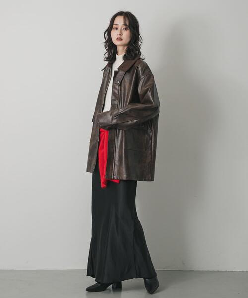 SENSE OF PLACE by URBAN RESEARCH（センスオブプレイスバイアーバンリサーチ）の「FLハンティングジャケット（その他アウター・レディース・ブラック/ベージュ/ブラウン・ONE）」の5枚目の写真