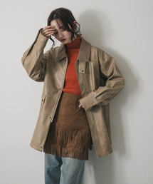 極希少⭐︎カステルバジャック フェイクレザーコート両面プリント 刺繍 ジップアップ その他アウター（合成皮革/人工皮革）ファッション通販 - ZOZOTOWN