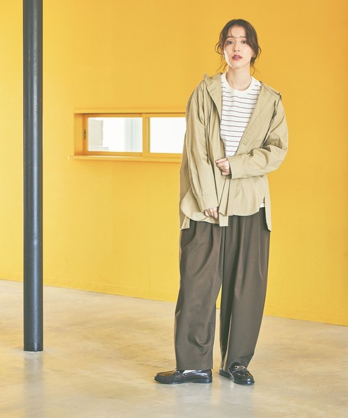 studio CLIP（スタディオクリップ）の「《days》マルチボーダーロングスリーブプルオーバー（Tシャツ/カットソー・レディース・ブラウン/オフホワイト/ベージュ/ネイビー・FREE）」の9枚目の写真