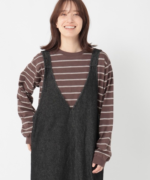 studio CLIP（スタディオクリップ）の「《days》マルチボーダーロングスリーブプルオーバー（Tシャツ/カットソー・レディース・ブラウン/オフホワイト/ベージュ/ネイビー・FREE）」の21枚目の写真
