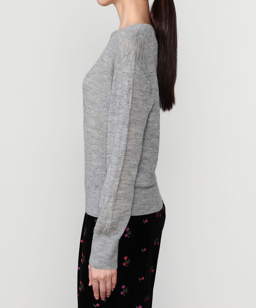 UNFIL（アンフィル）の「UNFIL | ロイヤルベビーアルパカ ニットプルオーバー WOMEN（ニット/セーター・レディース・グレー/オフホワイト/グリーン系その他・1）」の10枚目の写真