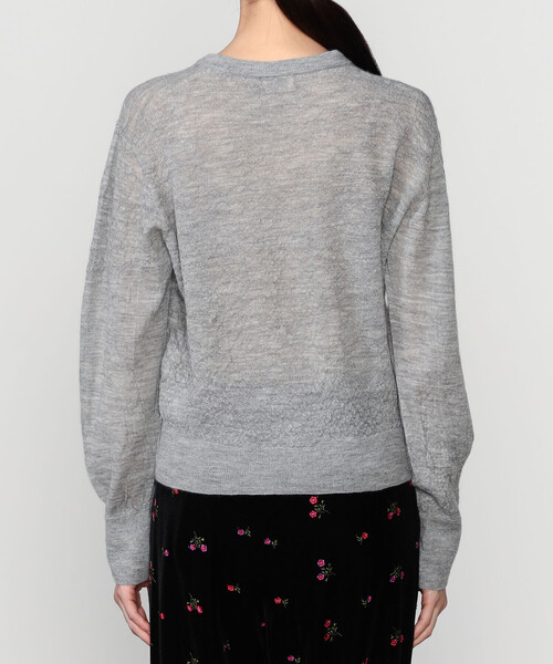 UNFIL（アンフィル）の「UNFIL | ロイヤルベビーアルパカ ニットプルオーバー WOMEN（ニット/セーター・レディース・グレー/オフホワイト/グリーン系その他・1）」の11枚目の写真