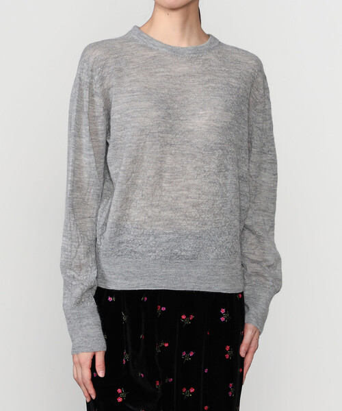 UNFIL（アンフィル）の「UNFIL | ロイヤルベビーアルパカ ニットプルオーバー WOMEN（ニット/セーター・レディース・グレー/オフホワイト/グリーン系その他・1）」の12枚目の写真