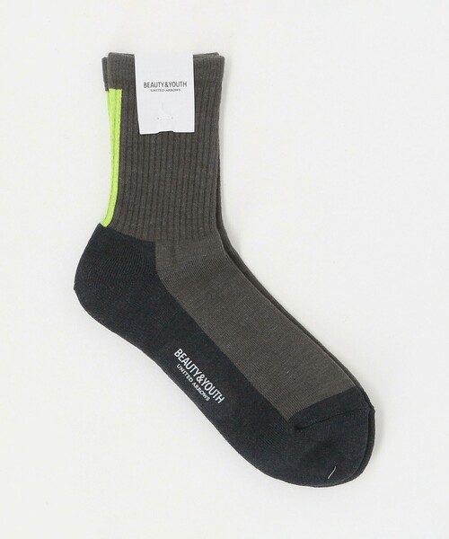 BEAUTY&YOUTH UNITED ARROWS（ビューティーアンドユースユナイテッドアローズ）の「バック ライン ソックス（ソックス/靴下・メンズ・ブラック/オフホワイト/ダークグレー/ベージュ・FREE）」の3枚目の写真