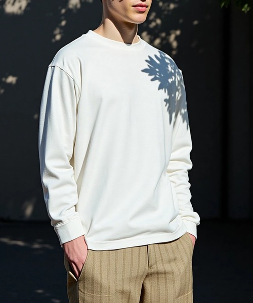 TRUSS(トラス)の「【TRUSS】オーガニックコットンロングスリーブTシャツ ロンT OGL-914(Tシャツ/カットソー・レディース・ライトパープル/スミクロ/ネイビー/ホワイト/グレイッシュブルー/ナチュラル/ブラック/スモークピンク/グレイッシュベージュ/ミント・S/M/L/XL)」の13枚目の写真