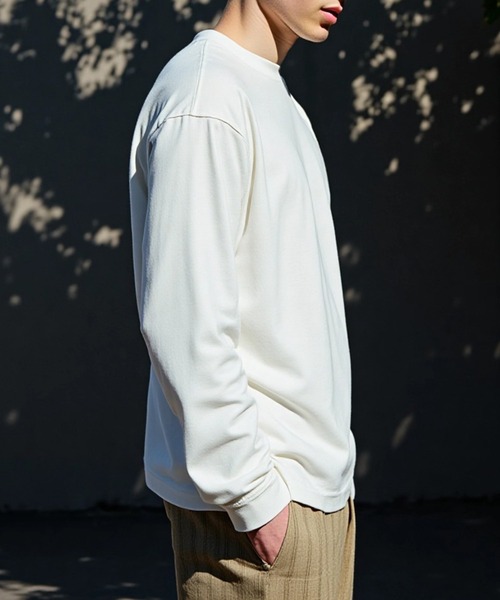 TRUSS(トラス)の「【TRUSS】オーガニックコットンロングスリーブTシャツ ロンT OGL-914(Tシャツ/カットソー・レディース・ライトパープル/スミクロ/ネイビー/ホワイト/グレイッシュブルー/ナチュラル/ブラック/スモークピンク/グレイッシュベージュ/ミント・S/M/L/XL)」の15枚目の写真