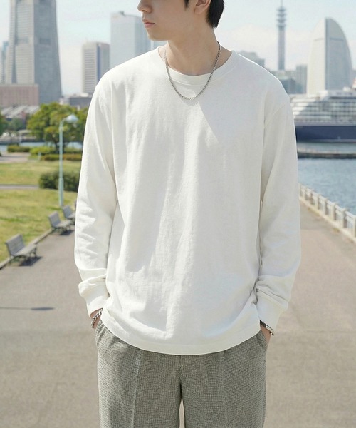 TRUSS(トラス)の「【TRUSS】オーガニックコットンロングスリーブTシャツ ロンT OGL-914(Tシャツ/カットソー・レディース・ライトパープル/スミクロ/ネイビー/ホワイト/グレイッシュブルー/ナチュラル/ブラック/スモークピンク/グレイッシュベージュ/ミント・S/M/L/XL)」の22枚目の写真