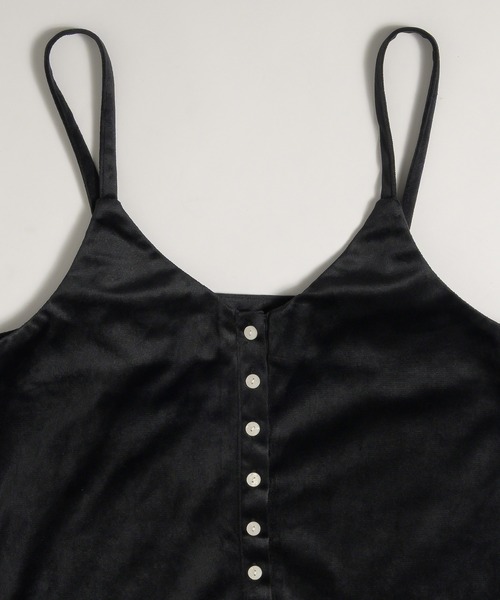 MUHET（ミュエータ）の「velour henry neck camisole dress / ベロアヘンリーネックキャミワンピース（ワンピース・レディース・ブラウン/ブラック/ネイビー・SMALL/MEDIUM）」の4枚目の写真