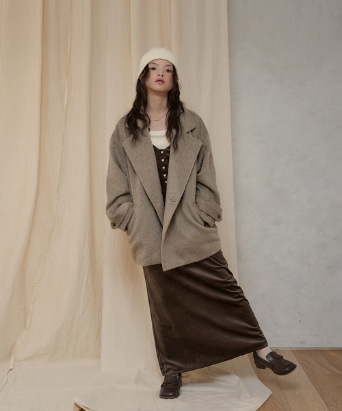 MUHET（ミュエータ）の「velour henry neck camisole dress / ベロアヘンリーネックキャミワンピース（ワンピース・レディース・ブラウン/ブラック/ネイビー・SMALL/MEDIUM）」の21枚目の写真