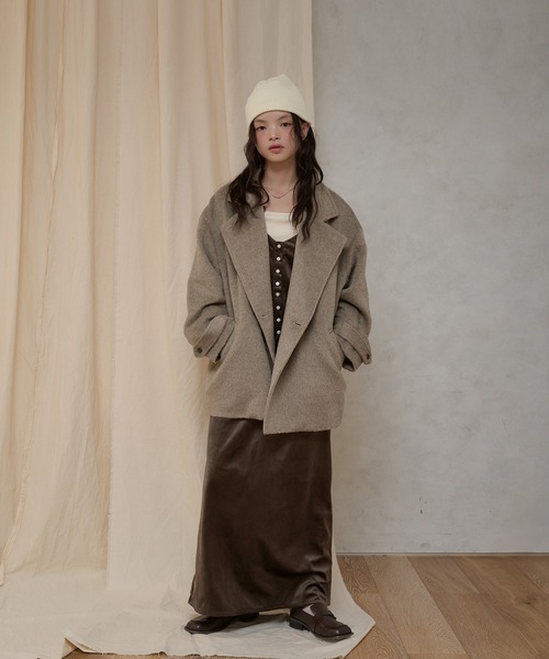 MUHET（ミュエータ）の「velour henry neck camisole dress / ベロアヘンリーネックキャミワンピース（ワンピース・レディース・ブラウン/ブラック/ネイビー・SMALL/MEDIUM）」の20枚目の写真