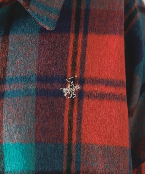 BEVERLY HILLS POLO CLUB（ビバリーヒルズポロクラブ）の「BEVERLY HILLS POLO CLUB/BIGシャギーチェックシャツ（シャツ/ブラウス・レディース・パープル系/グレー系/レッド系/ブラウン系・FREE）」の21枚目の写真