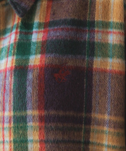 BEVERLY HILLS POLO CLUB（ビバリーヒルズポロクラブ）の「BEVERLY HILLS POLO CLUB/BIGシャギーチェックシャツ（シャツ/ブラウス・レディース・パープル系/グレー系/レッド系/ブラウン系・FREE）」の22枚目の写真