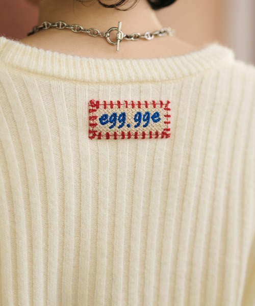 LAULEN(ローレン)の「back tag lib knit cardigan /バックタグリブニットカーディガン(カーディガン/ボレロ・レディース・グリーン/アイボリー/グレー・FREE)」の13枚目の写真