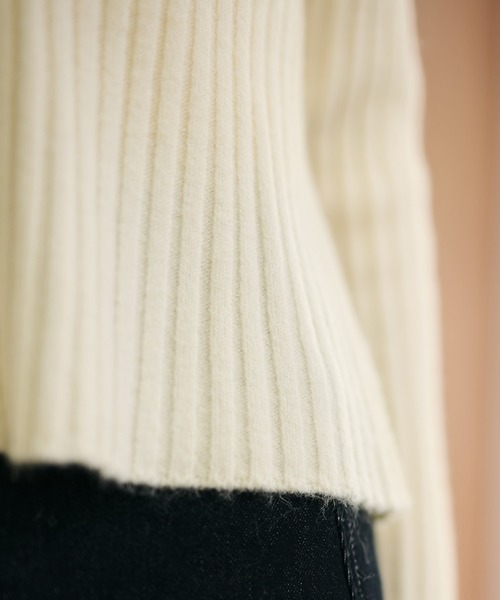 LAULEN(ローレン)の「back tag lib knit cardigan /バックタグリブニットカーディガン(カーディガン/ボレロ・レディース・グリーン/アイボリー/グレー・FREE)」の16枚目の写真