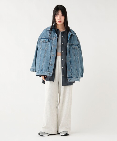 BEAMS HEART(ビームスハート)の「オーバー デニム ジャケット(デニムジャケット・レディース・ブラック/ブルー・FREE)」の3枚目の写真