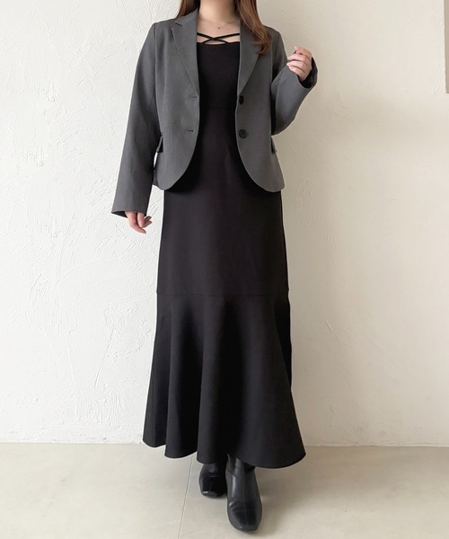 apres jour(アプレジュール)の「スリットマーメイドキャミワンピース(ワンピース・レディース・ブラック/グレー・フリー/X-LARGE)」の19枚目の写真