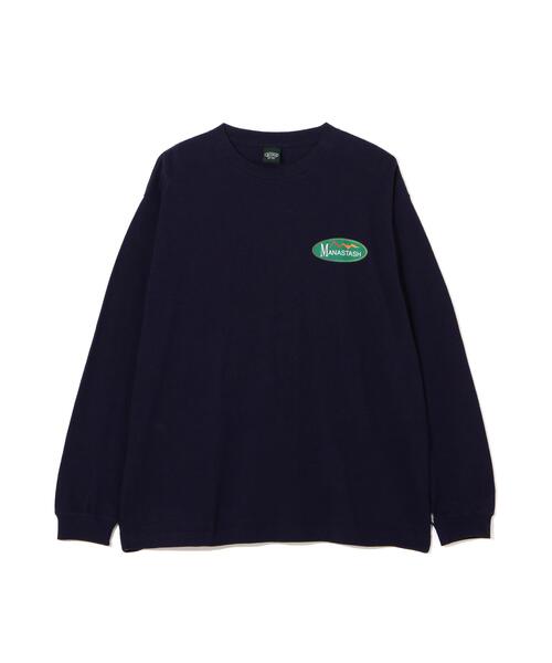MANASTASH(マナスタッシュ)の「MANASTASH/マナスタッシュ/HEMP L/S TEE ORIGINAL LOGO(Tシャツ/カットソー・メンズ・その他5/ネイビー・S/M/L)」の1枚目の写真
