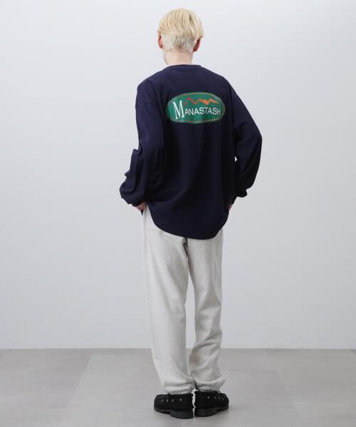 MANASTASH(マナスタッシュ)の「MANASTASH/マナスタッシュ/HEMP L/S TEE ORIGINAL LOGO(Tシャツ/カットソー・メンズ・その他5/ネイビー・S/M/L)」の6枚目の写真