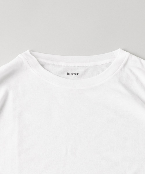 kuros'（クロス）の「【kuros’オリジナル】コットン シアーリラックス ロングスリーブTシャツ（Tシャツ/カットソー・レディース・ホワイト/ブラック・X-SMALL/SMALL/MEDIUM）」の17枚目の写真