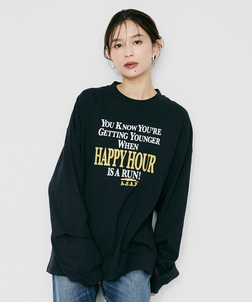 UNTITLED(アンタイトル)の「【PARROTT CANVAS】ハッピーアワーL/Sティーシャツ(Tシャツ/カットソー・レディース・ホワイト・02)」の7枚目の写真