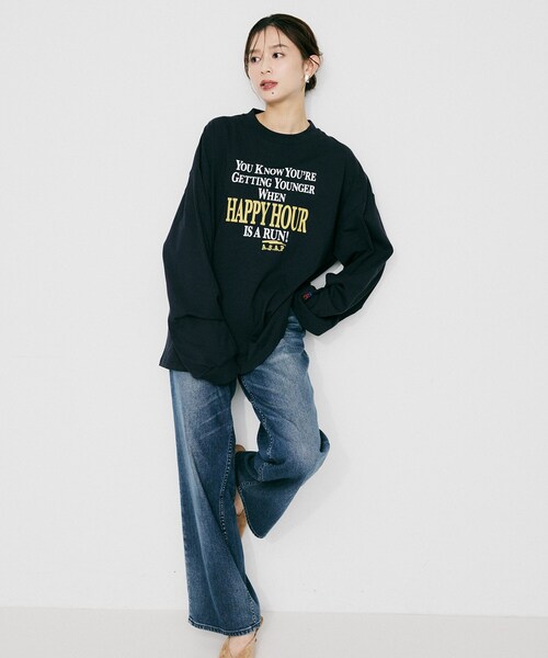 UNTITLED(アンタイトル)の「【PARROTT CANVAS】ハッピーアワーL/Sティーシャツ(Tシャツ/カットソー・レディース・ホワイト・02)」の9枚目の写真