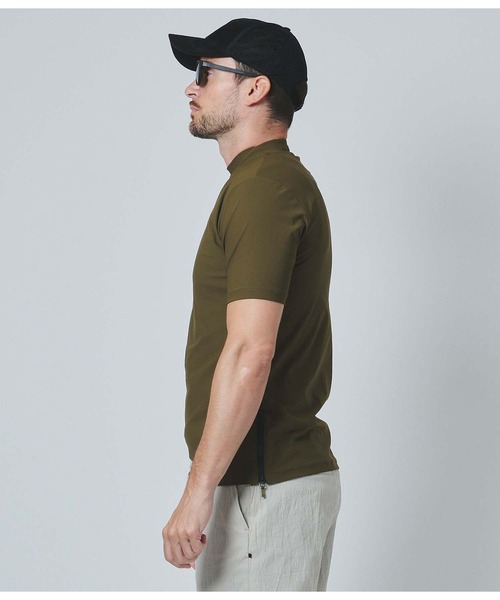 junhashimoto(ジュンハシモト)の「JH+ SIDE ZIP MOCK NECK(Tシャツ/カットソー・メンズ・ブラック/ホワイト・4/2)」の10枚目の写真