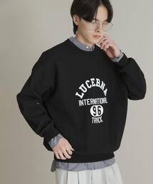 SENSE OF PLACE by URBAN RESEARCH | スウェットライクカレッジロゴニット(ニット/セーター)