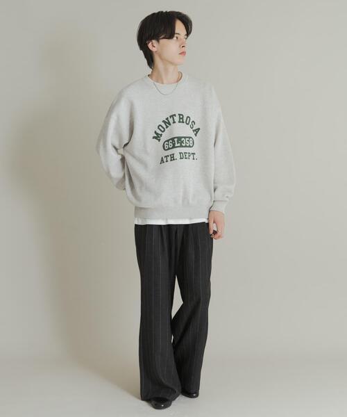 SENSE OF PLACE by URBAN RESEARCH（センスオブプレイスバイアーバンリサーチ）の「スウェットライクカレッジロゴニット（ニット/セーター・メンズ・ブラウン/ブラック/グレー・LARGE/MEDIUM）」の10枚目の写真