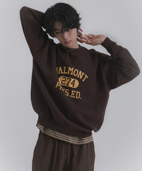 SENSE OF PLACE by URBAN RESEARCH（センスオブプレイスバイアーバンリサーチ）の「スウェットライクカレッジロゴニット（ニット/セーター・メンズ・ブラウン/ブラック/グレー・LARGE/MEDIUM）」の20枚目の写真