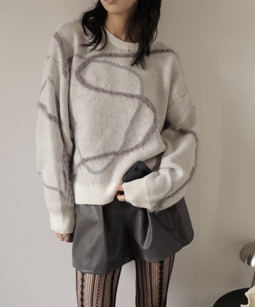 Ulysses(ユリシス)の「フェイクレザーショートパンツ(その他パンツ・レディース・グレー/ブラック・F)」の6枚目の写真