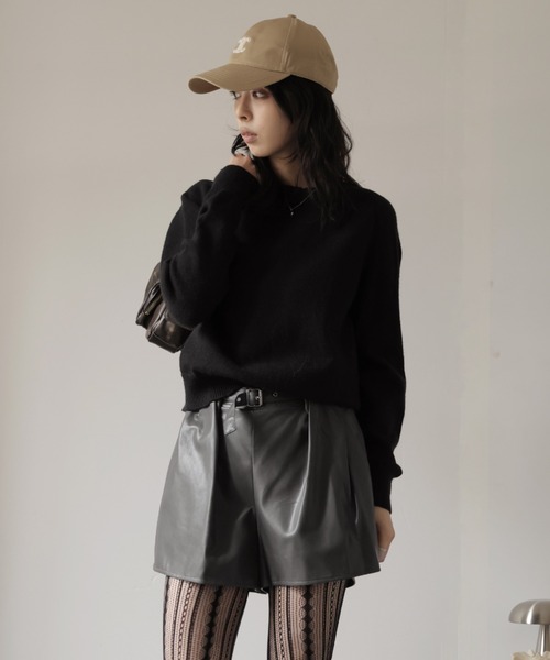 Ulysses(ユリシス)の「フェイクレザーショートパンツ(その他パンツ・レディース・グレー/ブラック・F)」の19枚目の写真