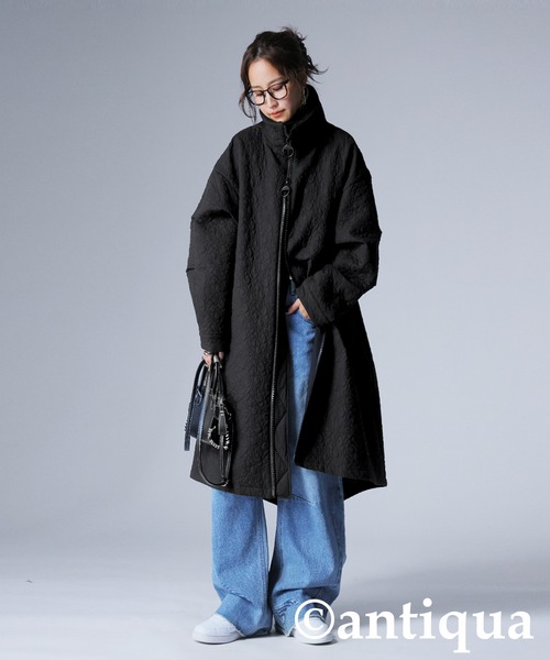 antiqua（アンティカ）の「サーモライトロングキルトコート（その他アウター・レディース・ブラック・ONESIZE）」の8枚目の写真