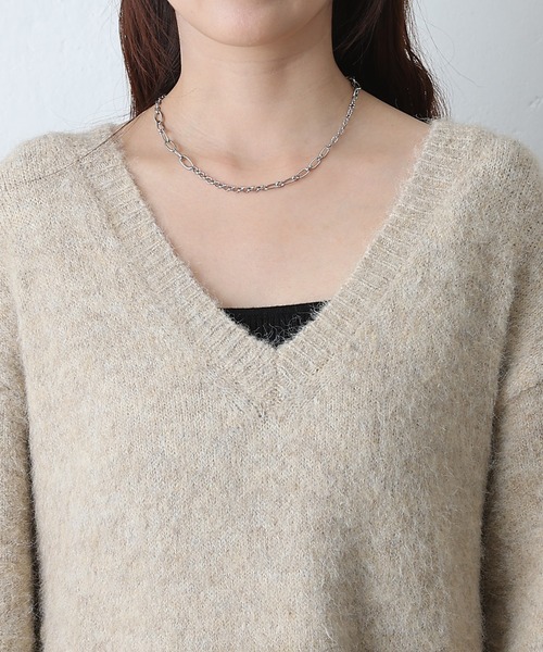 COLONY 2139（コロニートゥーワンスリーナイン）の「アルパカタッチVネックワンピース（ワンピース・レディース・ブラック/ベージュ/グレー・FREE）」の21枚目の写真