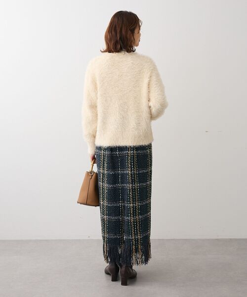 Sugar spoon（シュガースプーン）の「・SUGAR SPOON チェックフリンジスカート（スカート・レディース・ネイビー/ブラック/ボルドー・FREE）」の7枚目の写真