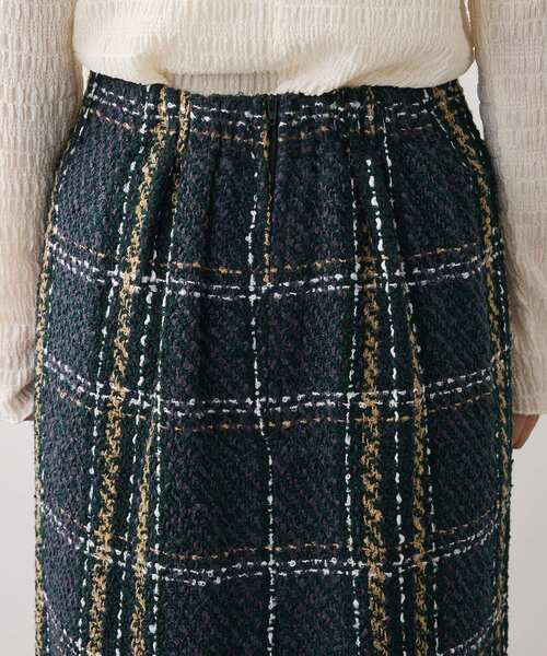 Sugar spoon（シュガースプーン）の「・SUGAR SPOON チェックフリンジスカート（スカート・レディース・ネイビー/ブラック/ボルドー・FREE）」の9枚目の写真