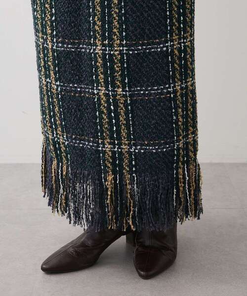 Sugar spoon（シュガースプーン）の「・SUGAR SPOON チェックフリンジスカート（スカート・レディース・ネイビー/ブラック/ボルドー・FREE）」の10枚目の写真