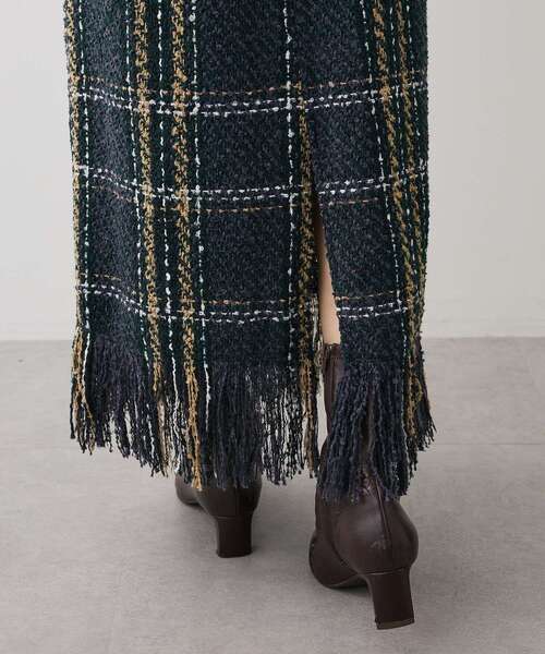 Sugar spoon（シュガースプーン）の「・SUGAR SPOON チェックフリンジスカート（スカート・レディース・ネイビー/ブラック/ボルドー・FREE）」の11枚目の写真