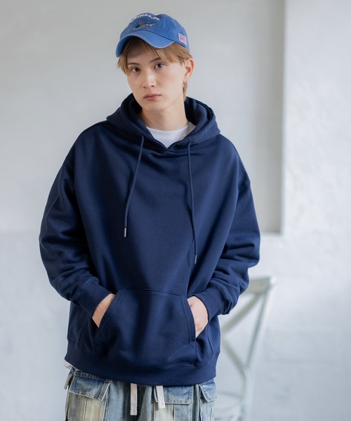 SIDEWAY STANCE（サイドウェイスタンス）の「【SIDEWAY STANCE】無地 スウェット プルパーカー（パーカー・メンズ・ブラック/ホワイト/ネイビー/アッシュ/杢グレー・MEDIUM/SMALL/LARGE/X-LARGE）」の20枚目の写真