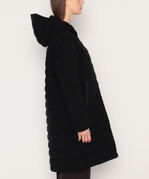 WOMEN'S WOOL LIKE POLYESTER MIDDLE DOWN HOODED COAT（ダウン