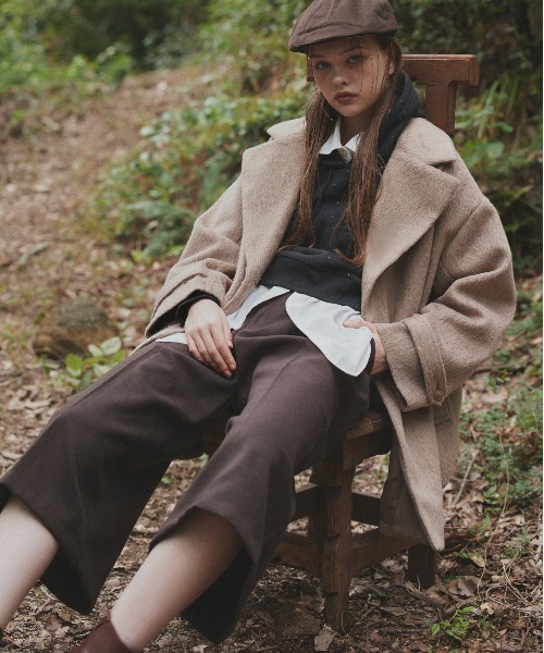 ad thie(アドティエ)の「ベルト付き フェイクウール バミューダパンツ(その他パンツ・レディース・ブラック/ダークブラウン/チャコール・FREE)」の7枚目の写真
