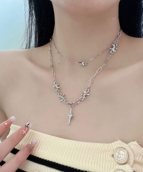 ARCHIVER（アーカイバ）の「【Bz】シルバースター2重ネックレス(RZ)（ネックレス・メンズ・シルバー・FREE）」の7枚目の写真