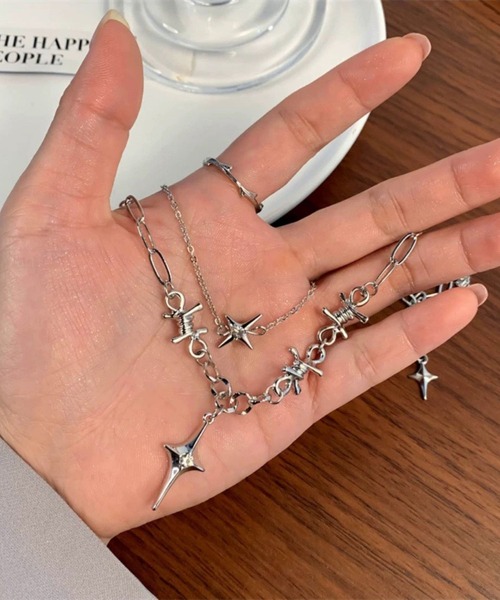 ARCHIVER（アーカイバ）の「【Bz】シルバースター2重ネックレス(RZ)（ネックレス・メンズ・シルバー・FREE）」の4枚目の写真