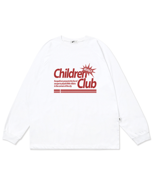 ESCAPEFROM(エスケープフロム)の「ベッドチルドレンクラブプリントロングスリーブホワイト(Tシャツ/カットソー・レディース・その他・LARGE/MEDIUM/SMALL)」の2枚目の写真