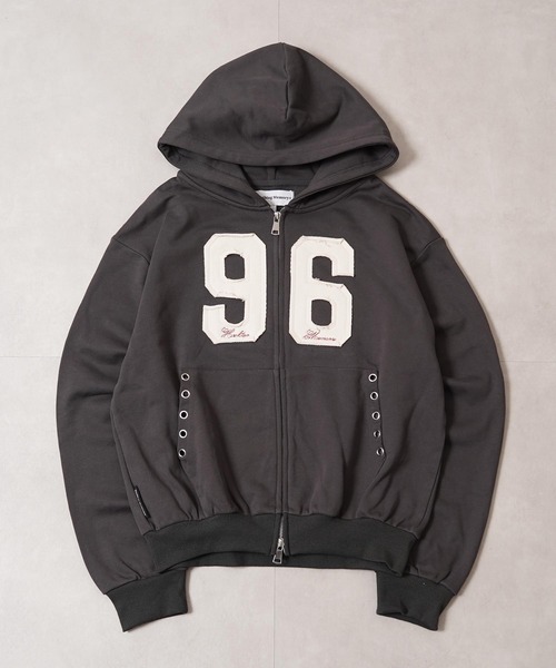 #MEMORY(メモリー)の「【MEMORY】ヘビーウェイト 96アイレット ダブルZIPパーカー / 96-Eyelet Double-Zip Hoodie(パーカー・メンズ・グレー/チャコールグレー/ブラック・M/L/XL)」の4枚目の写真