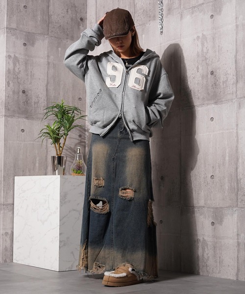 #MEMORY(メモリー)の「【MEMORY】ヘビーウェイト 96アイレット ダブルZIPパーカー / 96-Eyelet Double-Zip Hoodie(パーカー・メンズ・グレー/チャコールグレー/ブラック・M/L/XL)」の13枚目の写真