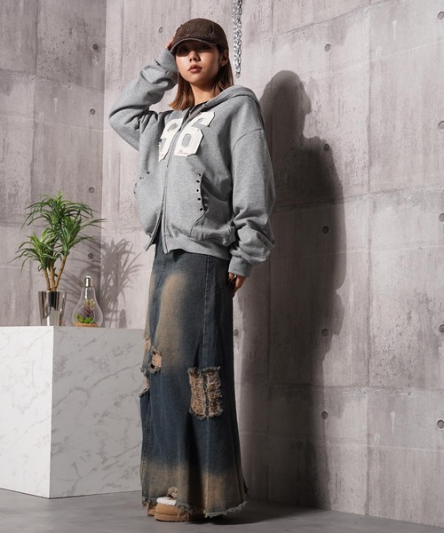 #MEMORY(メモリー)の「【MEMORY】ヘビーウェイト 96アイレット ダブルZIPパーカー / 96-Eyelet Double-Zip Hoodie(パーカー・メンズ・グレー/チャコールグレー/ブラック・M/L/XL)」の14枚目の写真