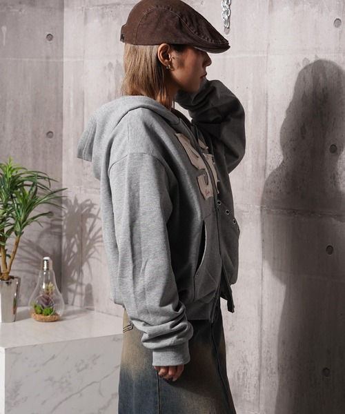 #MEMORY(メモリー)の「【MEMORY】ヘビーウェイト 96アイレット ダブルZIPパーカー / 96-Eyelet Double-Zip Hoodie(パーカー・メンズ・グレー/チャコールグレー/ブラック・M/L/XL)」の15枚目の写真